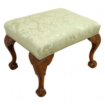 George II Style Mahogany Carved Stool