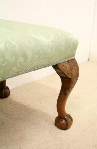 Antique George II Style Mahogany Carved Stool