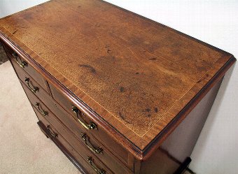 Antique Early George III Mahogany Inlaid Chest of Drawers