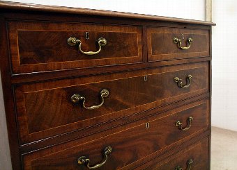 Antique Early George III Mahogany Inlaid Chest of Drawers