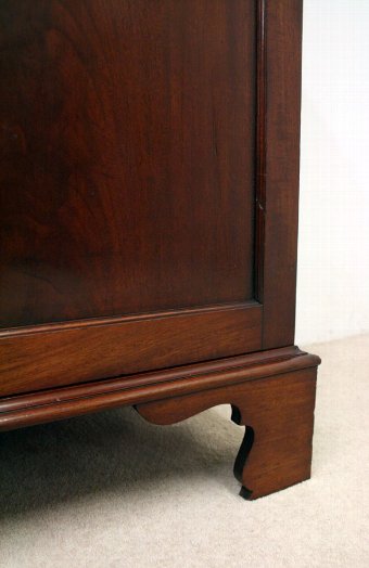 Antique George III Style Mahogany Inlaid Cabinet Bookcase