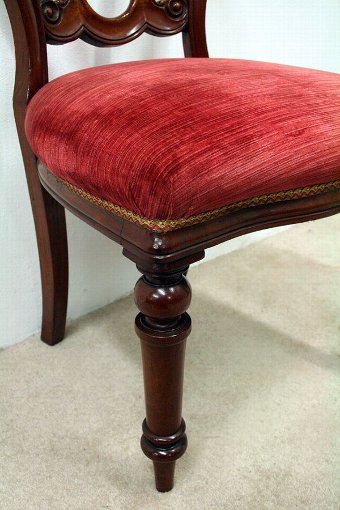 Antique Set of 6 Victorian Mahogany Dining Chairs