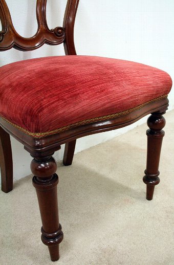 Antique Set of 6 Victorian Mahogany Dining Chairs
