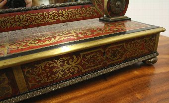 Antique Boulle and Brass Marquetry Dressing Mirror