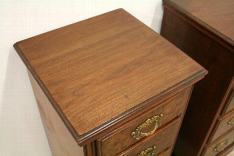 Antique Pair of Late Victorian Walnut Bedside Lockers