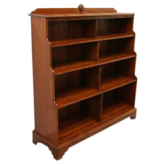 Mahogany Waterfall Open Bookcase