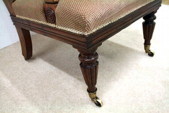 Antique George IV Mahogany Library Chair