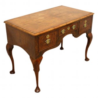 George I Style Figured Walnut Dressing Table/Desk