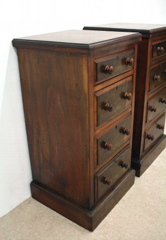 Antique Pair of Late Victorian Burr Walnut Lockers/Bedside Cabinets