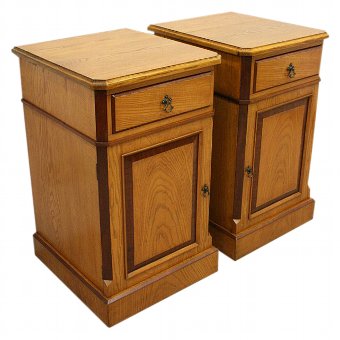Pair of Aesthetic Movement Lockers/Bedside Cabinets