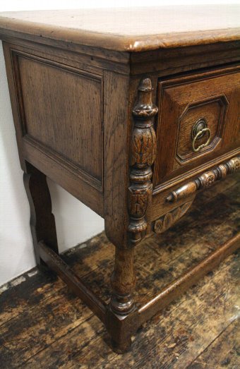 Antique Jacobean Style Oak Low Dresser