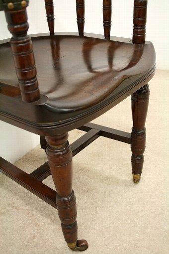 Antique Late Victorian Mahogany Office/Desk Chair