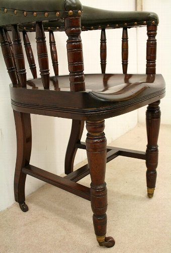 Antique Late Victorian Mahogany Office/Desk Chair