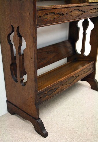 Antique Art Nouveau Oak Book Stand