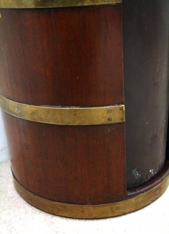 Antique Late George III Mahogany Brass Bound Plate Bucket/Coal Bucket
