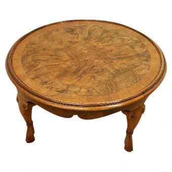 Antique Burr Walnut Circular Occasional/Coffee Table