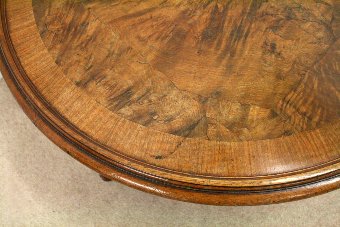 Antique Burr Walnut Circular Occasional/Coffee Table