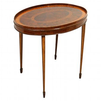 Oval Mahogany Tray Top Table