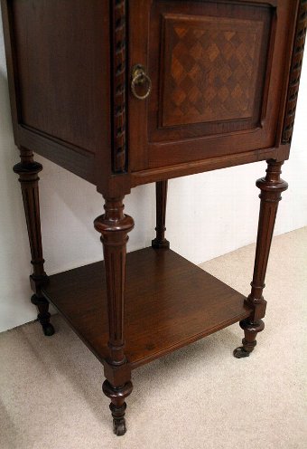 Antique Pair of French Walnut Bedside Cabinets