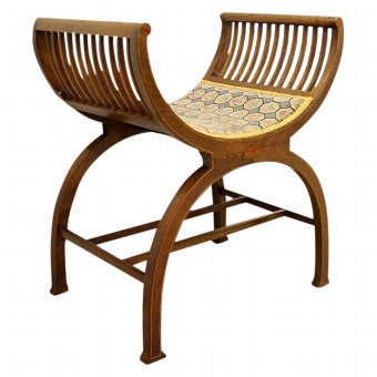 Edwardian Sheraton Style Piano Stool