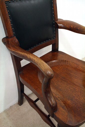 Antique Large Victorian Oak Desk Chair