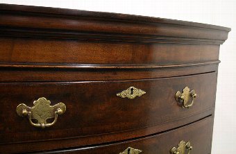 Antique George II Style Mahogany Bow Front Chest on Chest