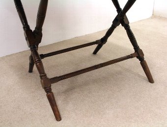 Antique Late Victorian Stained Beech Coaching Table