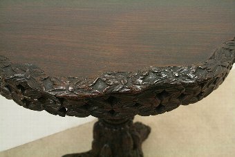 Antique Ceylonese Carved Padouk Occasional Table