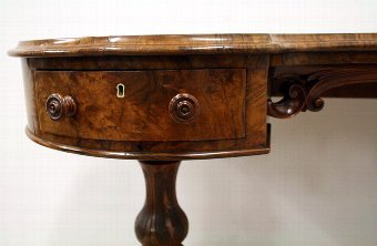 Antique Mid Victorian Burr Walnut Ladies Writing Table/Desk