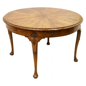 Antique Walnut Circular Dining Table