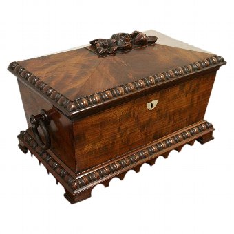 George IV Mahogany Sarcophagus Tea Caddy