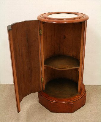 Antique Victorian Cylindrical Bedside Cabinet/Pot Cupboard