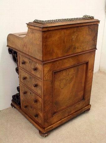 Antique Mid Victorian Jack in the Box Davenport Desk