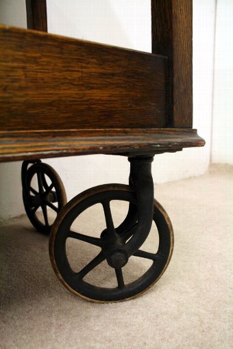Antique Jacobean Style Oak Buffet/Trolley