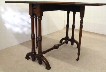 Antique Aesthetic Movement Pollard Oak Sutherland Tea Table