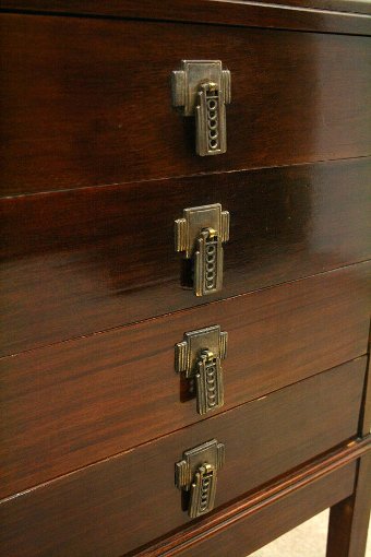 Antique Art Deco Mahogany Music Cabinet