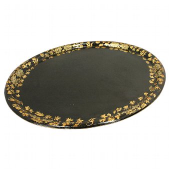Antique Large Victorian Toleware Tray