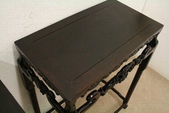 Antique Pair of Chinese Rosewood Hall/Side Tables