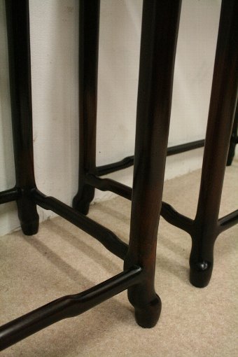 Antique Pair of Chinese Rosewood Hall/Side Tables