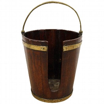 George III Mahogany Plate Bucket