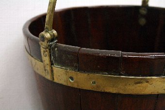 Antique George III Mahogany Plate Bucket