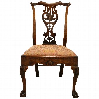 Antique George II Carved Walnut Chair