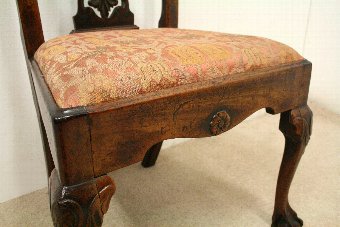 Antique George II Carved Walnut Chair
