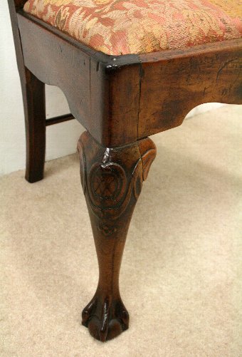 Antique George II Carved Walnut Chair