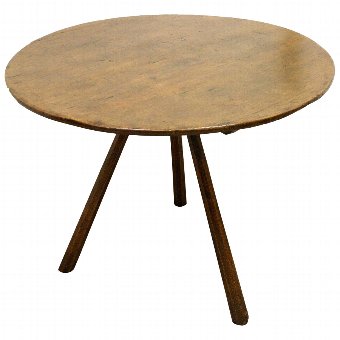 Antique Early Victorian Oak Cricket Table