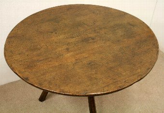Antique Early Victorian Oak Cricket Table