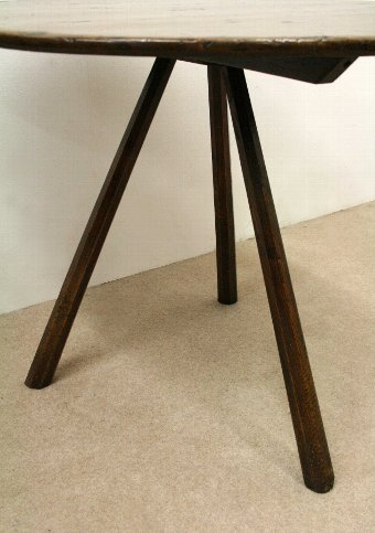 Antique Early Victorian Oak Cricket Table