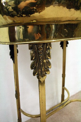 Antique Dutch Brass Jardinière on Stand