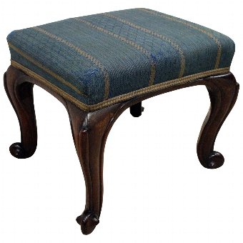 Mid Victorian Solid Rosewood Stool