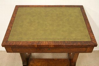 Antique Late Georgian Pollard Oak Ladies Writing Table